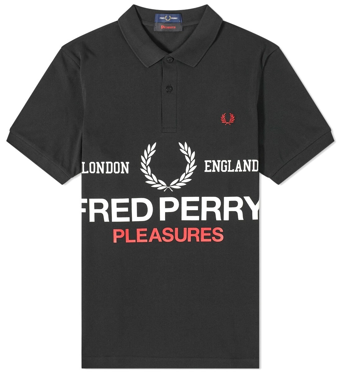 FRED PERRY x Pleasures 'Logo Text' Piqué M3600 Fit Polo