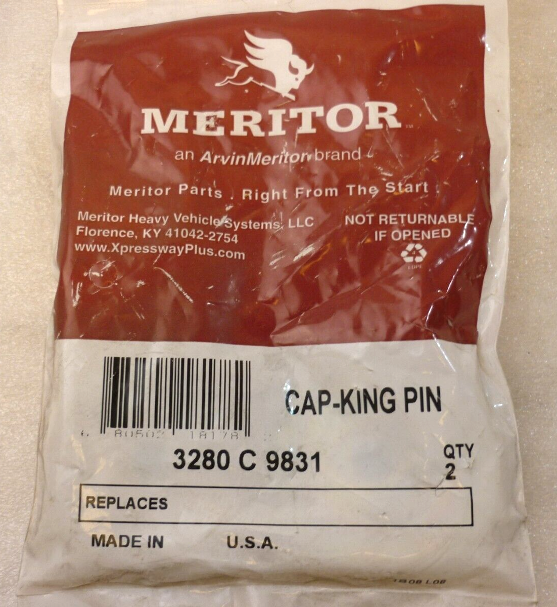 【KING】 Meritor King Pin Cap (Lot of 2), pn 3280-C-9831 | eBay