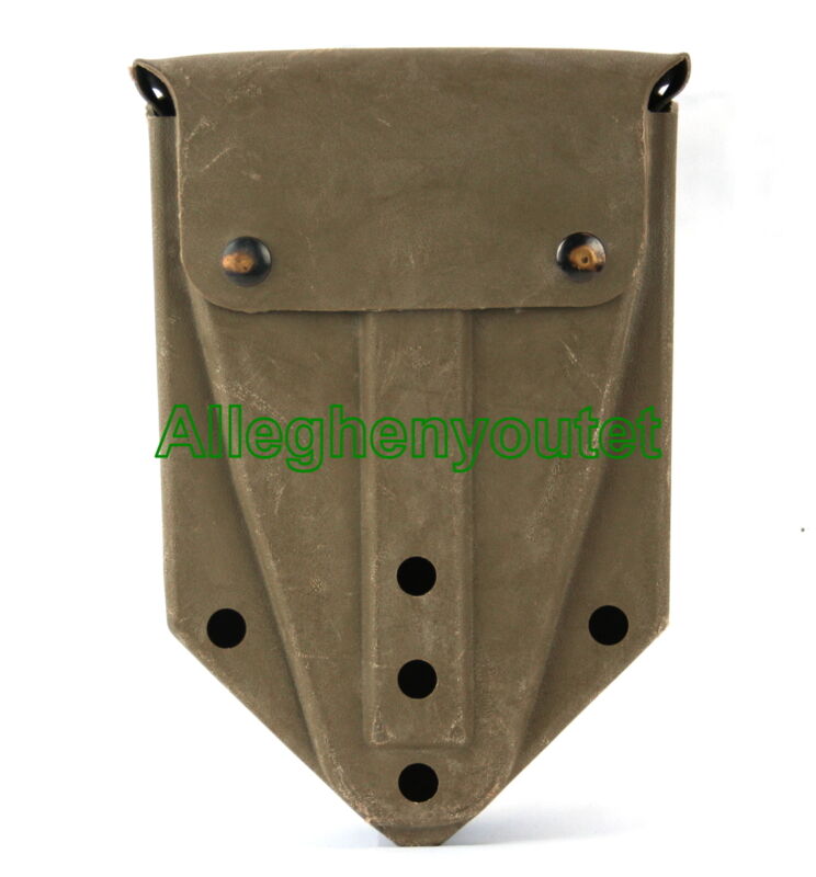 US MILITARY ENTRENCHING E-TOOL SHOVEL OD CARRIER POUCH COVER ALICE CLIPS NICE