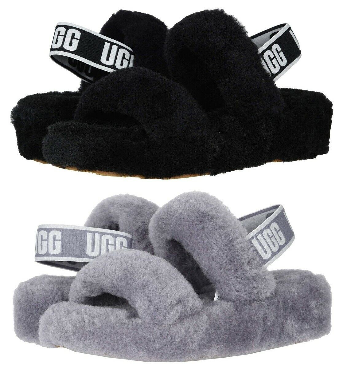 

Новые 100% аутентичные женские сандалии UGG Oh Yeah Style 1107953 BLK/SAMT, UGG 1107953