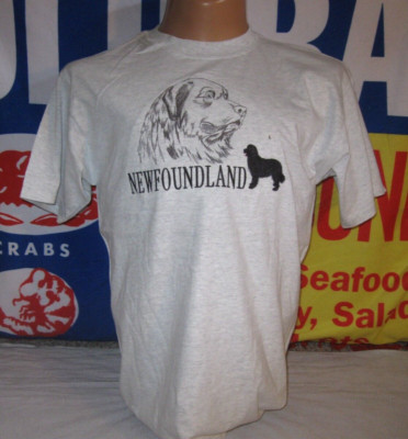 NEW FOUNDLAND Dog Lovers GR8 Dogs T Shirt NEW Men's Adult Large Fluffy CUTE PETS