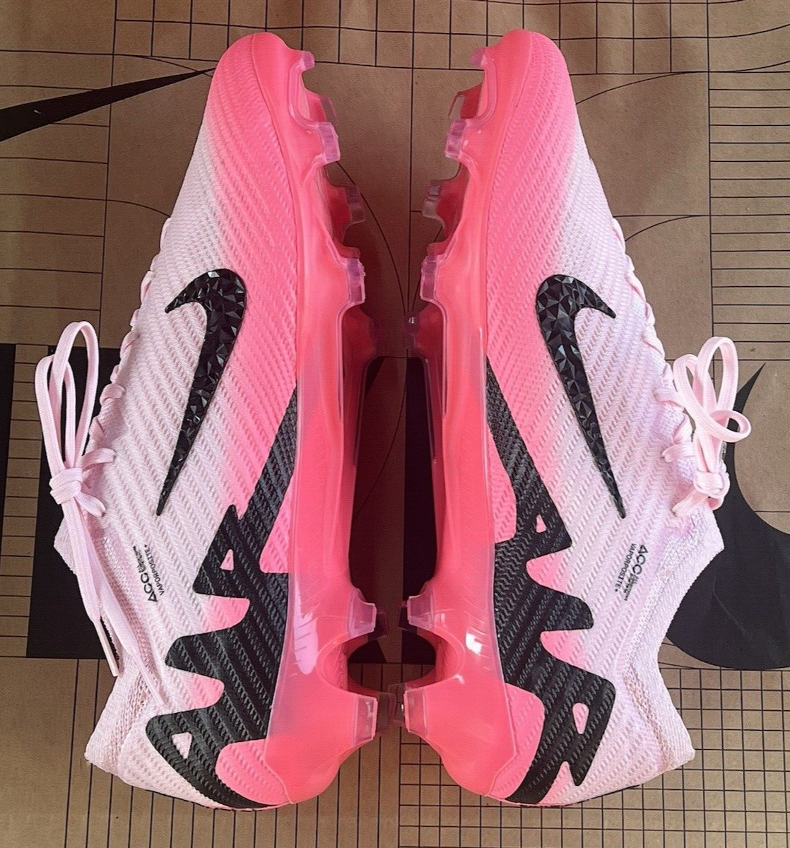 Pre-owned Nike Zoom Mercurial Vapor 15 Elite Soccer Cleats Pink Mens 11.5