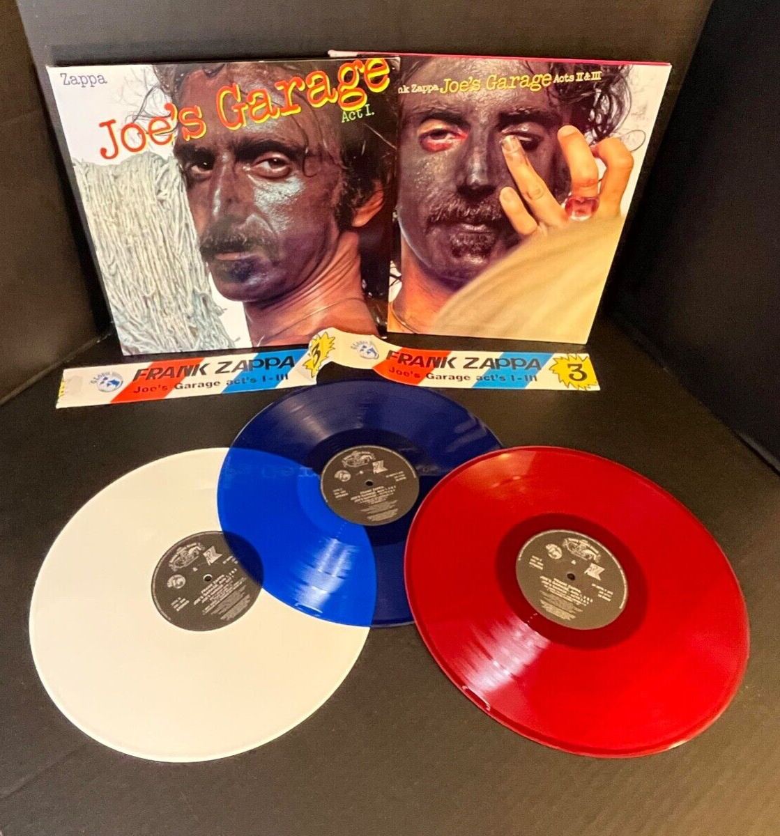 ロピア 爆買い RED, SET LP 3 GARAGE JOE'S ZAPPA FRANK WHITE VINYLS BLUE & 洋楽