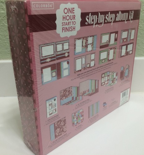 Colorbok Step By Step Album Kit - One Hour Start To Finish (43788H-Pink Box Kit)