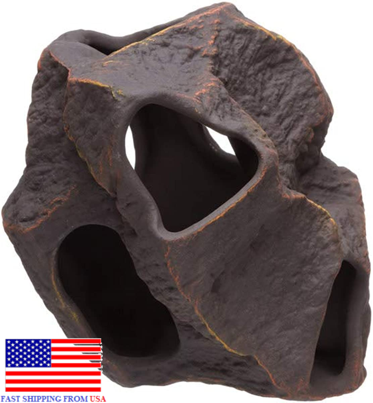 Aquarium Fish Tank Decoration Bereding Cave Stone Décor Hideaway Ornament New