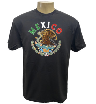 Mexico Federal Flag Heat transfer 100% Cotton Short Sleeve T Shirt Free Shipping
