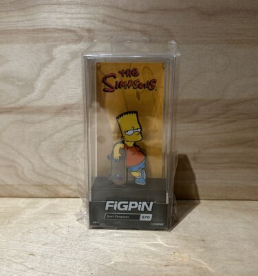 Bart Simpson with Skateboard #870 The Simpsons Figpin Fig Pin New Sealed