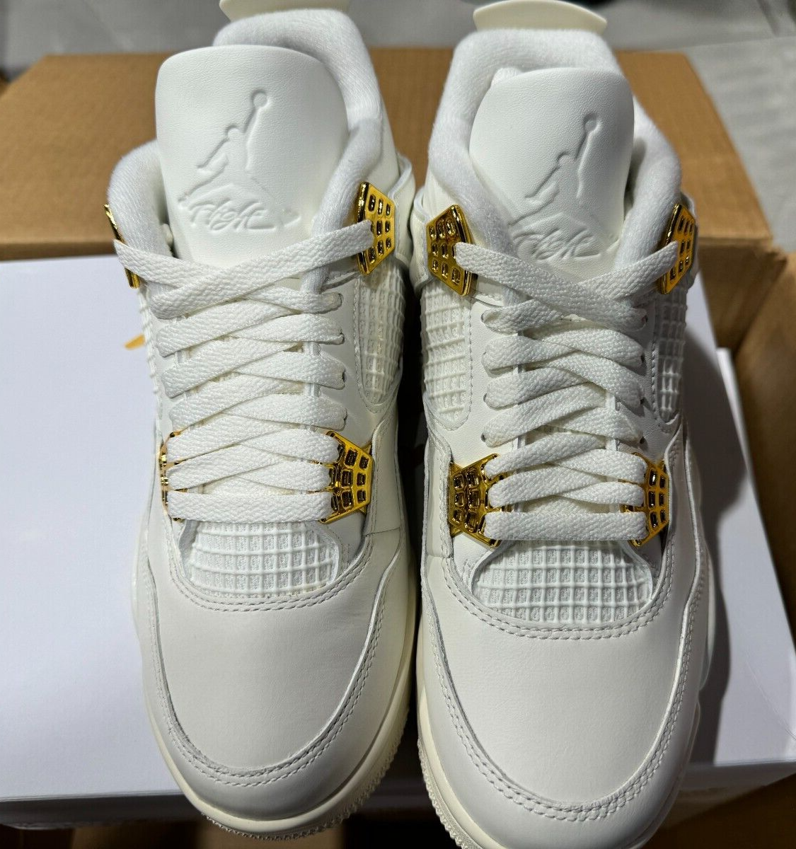 Pre-owned Jordan 4 Retro Metallic Gold (women's) Aq9129-170