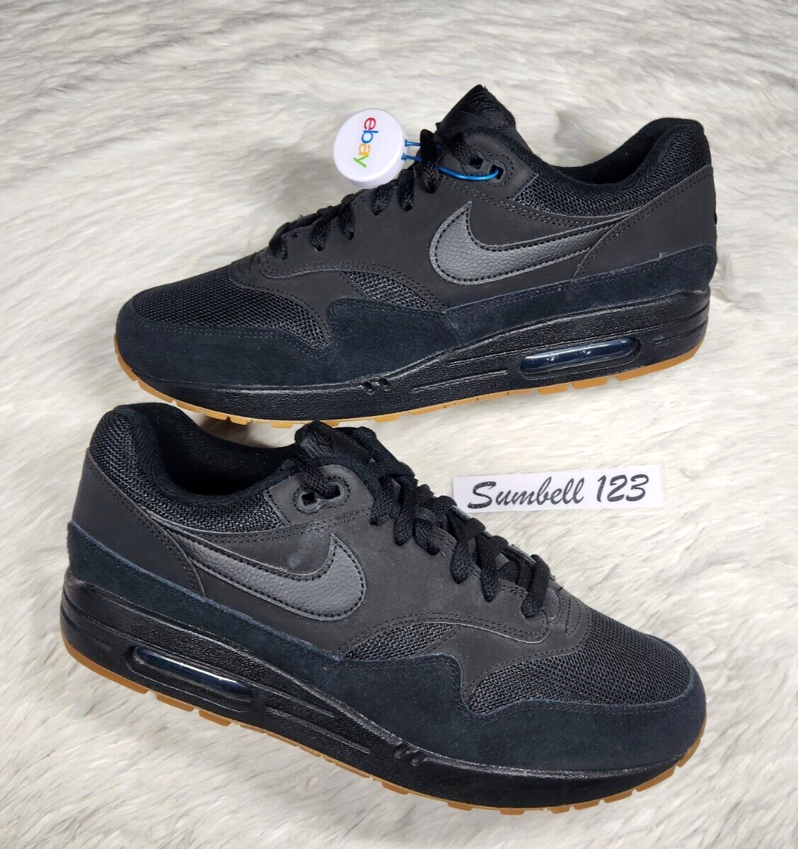 Nike Air Max 1 Premium Triple All Black Gum Bottom 90 97 95 Nike Air Max 1 Premium Triple All Black Gum Bottom 90 97 95