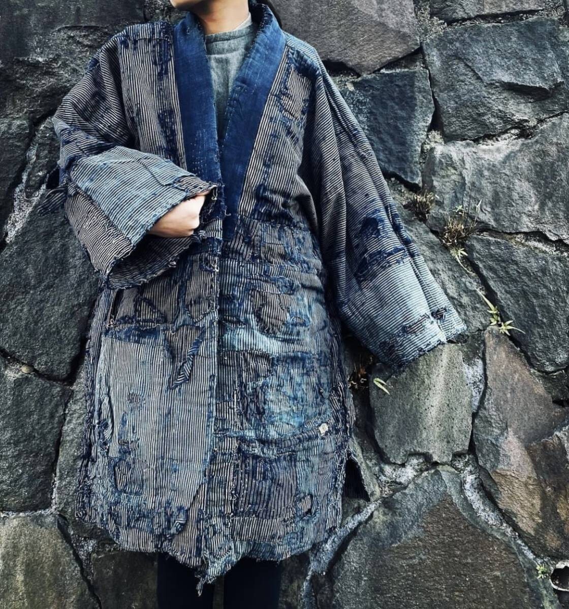 両面美しい襤褸　昭和初期　ボロ　らんる　boro　japan vintage $_57.JPG?set_id=880000500F
