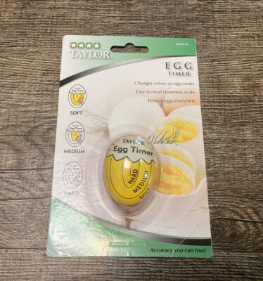 TAYLOR COLOR CHANGING HARD BOILED EGG TIMER ON CARD MODEL 5860 - NEW