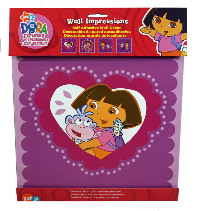 Dora the Explorer Wall Impressions - Set of 4 - Self Adhesive Wall Decor