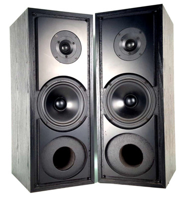 Definitive Technology DR7 Vintage Black Bookshelf Speakers, Great Sound, Solid.