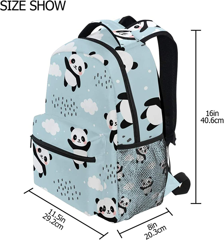 Panda Backpack for Girls Student School Bookbag Laptop Computer Travel