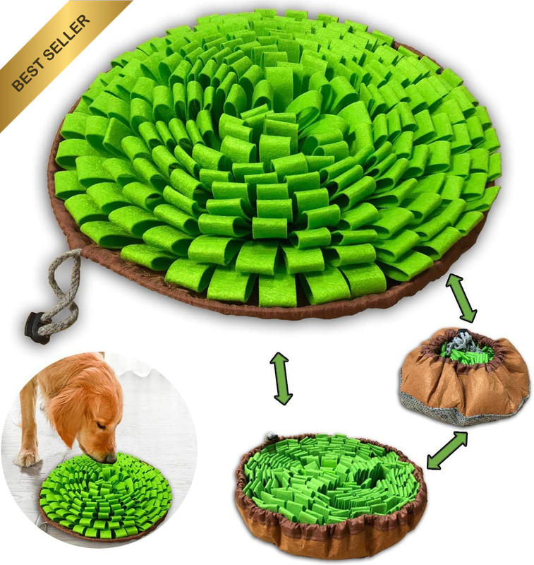 Heatunk Interactive Snuffle Mat for Pets: Encourages Natural Foraging & Stress R