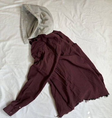 Vintage 2002-03AW Raf Simons Virginia Creeper Period Hooded Flannel Shirt 