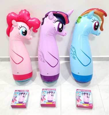 My Little Pony Rainbow Pinkie Dashie Twlight Inflatable Bop Bag Complete Set