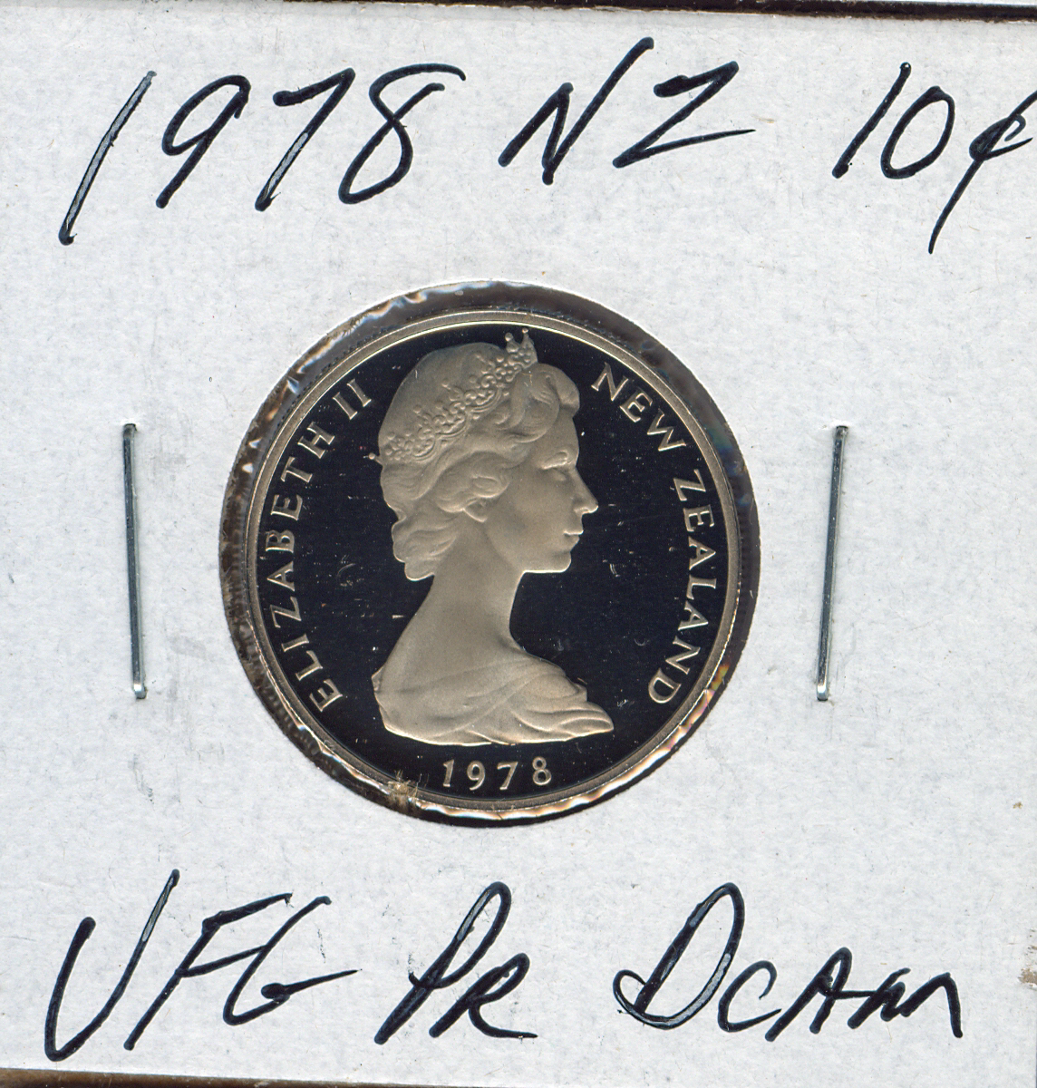 1978 New Zealand 10 Cents Ultra Finest Grade Proof DCAM Quality Sku: World #065