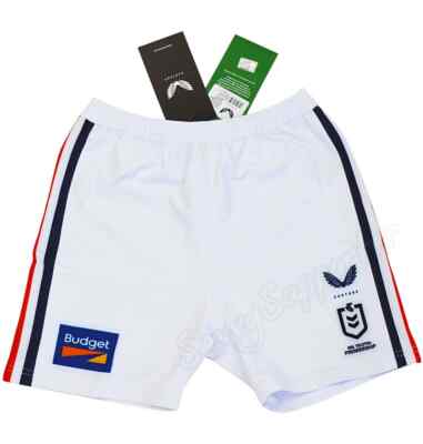Sydney Roosters NRL Kids Home Shorts Sizes 8-14 BNWT