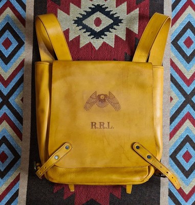 rrl leather backpack