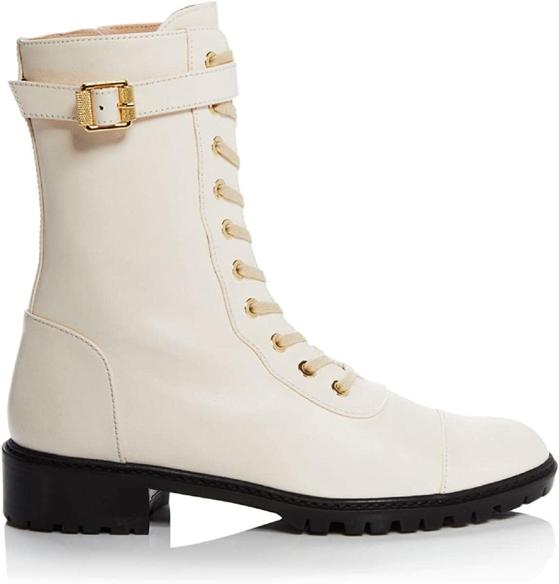 Stuart Weitzman Thalia Leather Ankle Combat & Lace-up Boots 11B 7.5B 8B 6B 5B