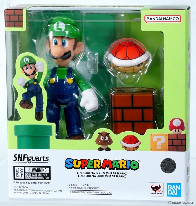 In-Stock Bandai S.H.Figuarts SHF Action Figure Luigi (Super Mario 