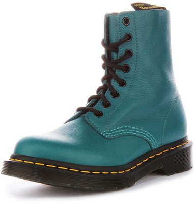 Pre-owned Dr. Martens Dr Martens 1460 Pascal Virgina 8 Eyelet Vintage Womens Boot Teal Us 4 - 9