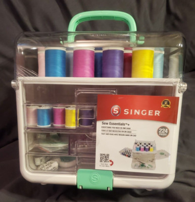 SINGER Sew Essentials Sewing Kit and Storage Case - 224 Pieces