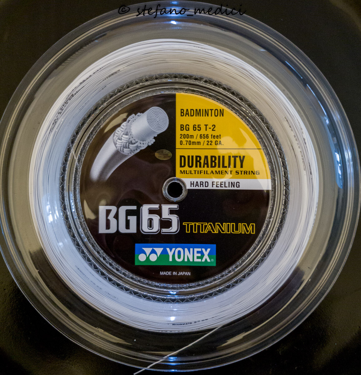 Yonex BG 65 Ti Titanium Badmintonsaite 10m Set weiß 0,70 mm NEU