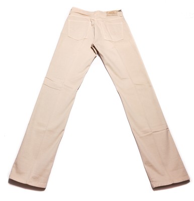 Pre-owned Cesare Attolini Beige Solid Cotton Blend Pants - Slim - 30/46 - (1209)