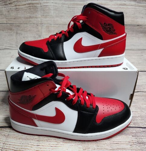 Nike Air Jordan 1 Mid Alternate Bred Toe Women's Sizes Nike Air Jordan 1 Mid Alternate Bred Toe Women's Sizes