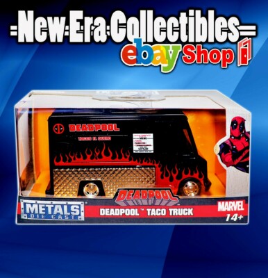 Marvel Metals Diecast Deadpool Taco Truck Tacos El Guero Lonchera Diecast Jada