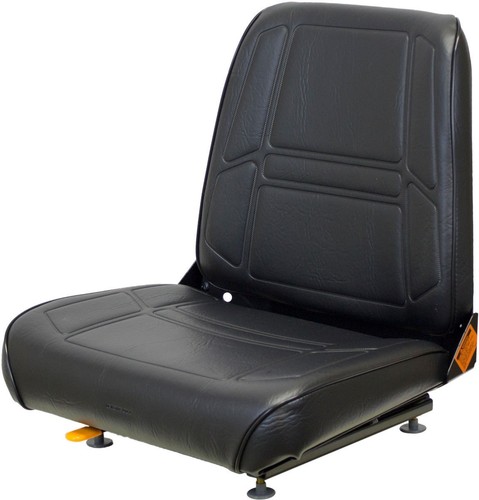 椅子 TRUCK Black Vinyl Seat With Slide Rails for Construction Forklifts