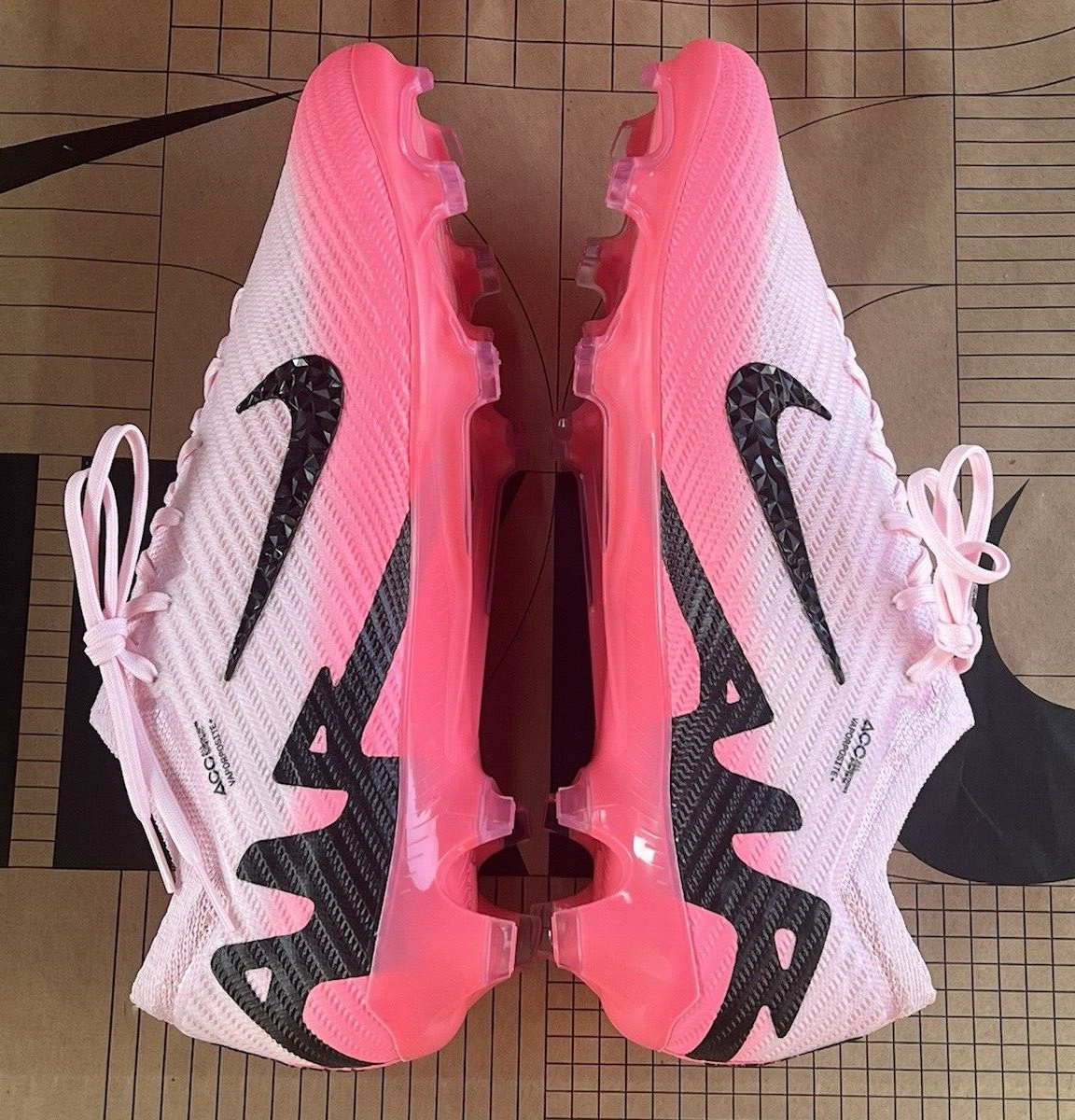 Pre-owned Nike Zoom Mercurial Vapor 15 Elite Soccer Cleats Pink Mens 11.5