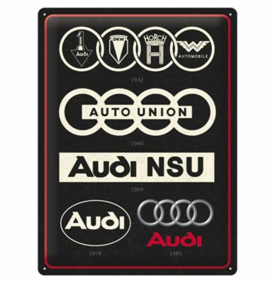 Audi NSU Auto Union large embossed metal sign 400mm x 300mm (na)