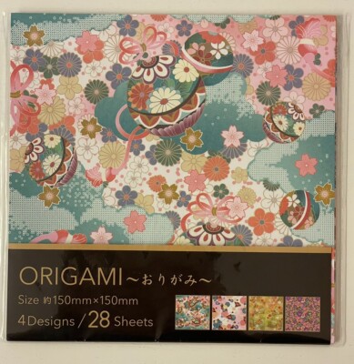 Japanese Origami Folding Paper 28 Sheets Classical Japanese Design Made In Japan