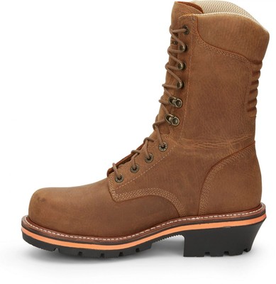Pre-owned Chippewa Men's 10" Thunderstruck Nano Composite Toe Work Boot Tan - Th1030 In Brown