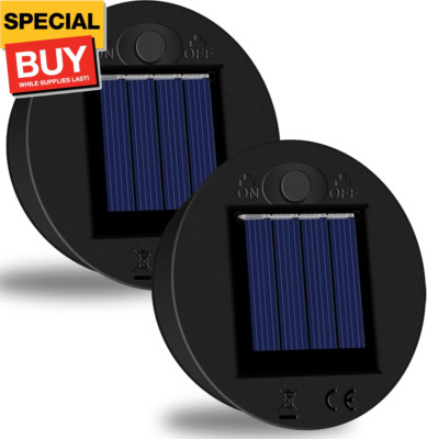 Solar Lights Replacement Top,2 Pack Solar Light Inserts for Lanterns, 8 Lumens W
