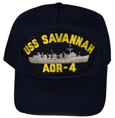 USS SAVANNAH AOR-4 SHIP HAT - NAVY BLUE - Veteran Owned Business