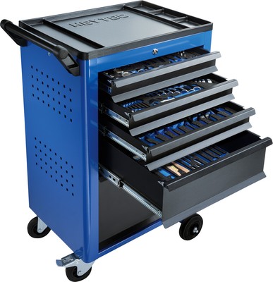 HEYCO HEYTEC WERKSTATTWAGEN WERKZEUG 132 tlg. VOLL BESTÜCKT WERKSTATT KFZ TOOL T