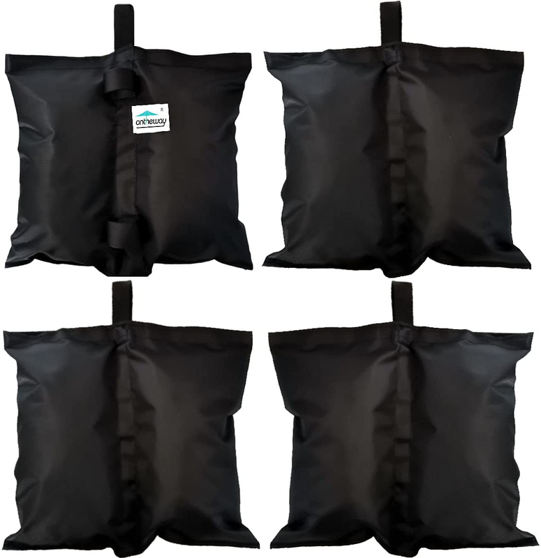 Sand Bags for Canopy Tent, Heavy Duty Weights Sandbags, 4pcs-Pack (Black)