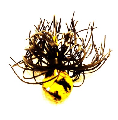 Yellow Blackout Custom Hand-Made Weedless Bass Fishing Jig