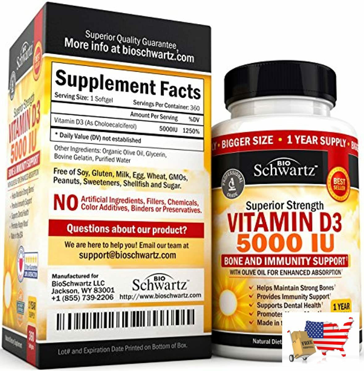 Vitamin D3 5,000 IU - Dr. Approved Vitamin D Supplement ...