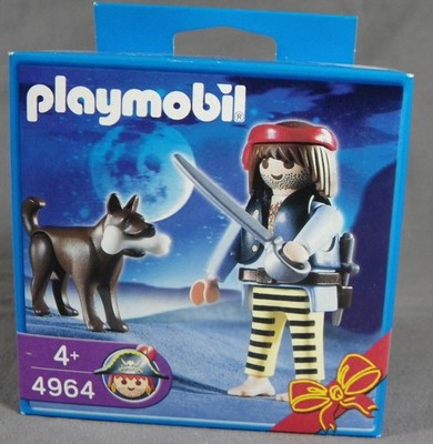 PLAYMOBIL VEDES 4964 PIRATE pantalon rayé chien corsaire bandeau BOITE NEUVE
