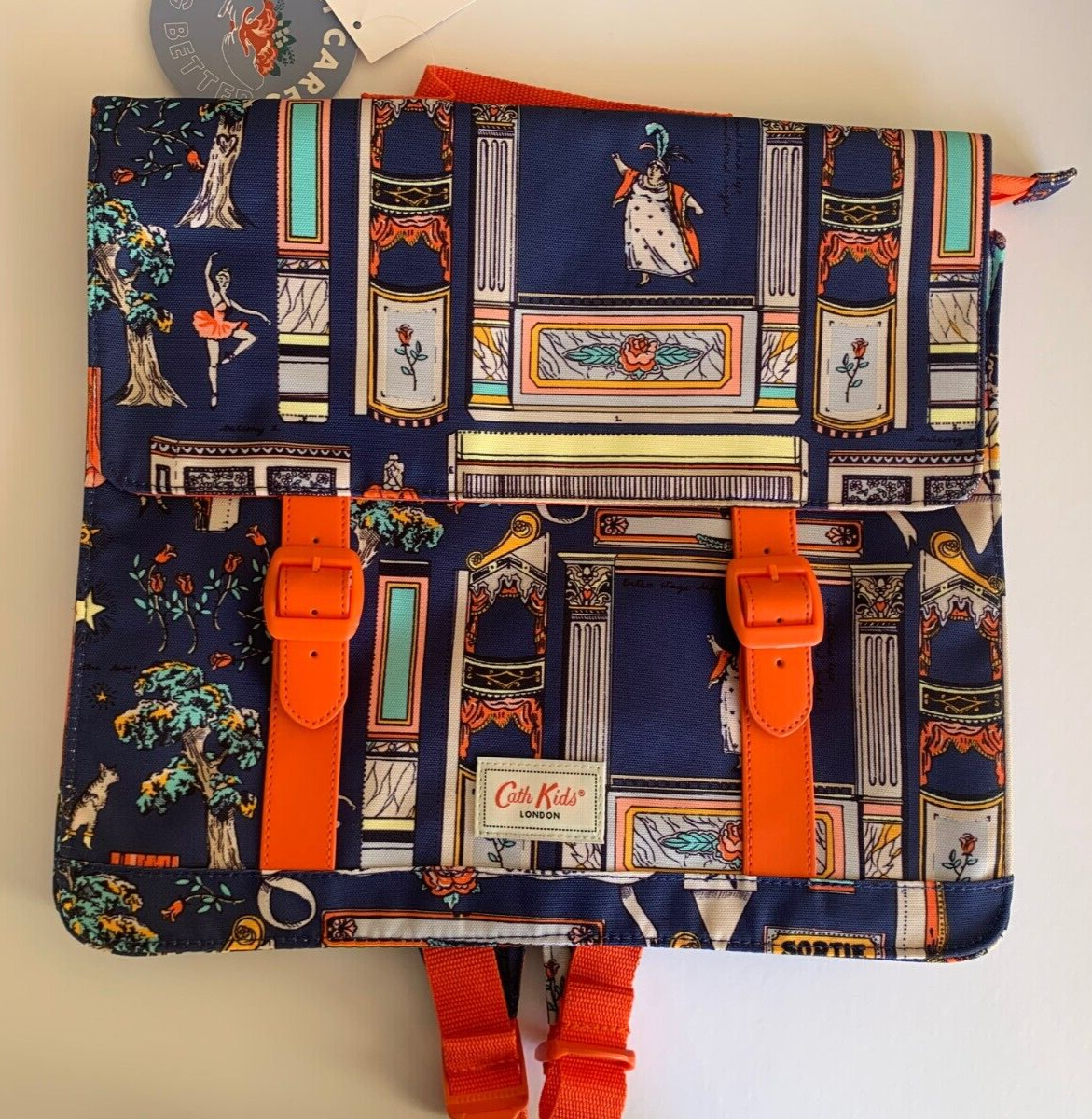 Cath Kidston Kids Blue Mix Theatre Satchel Back Pack Bag eBay