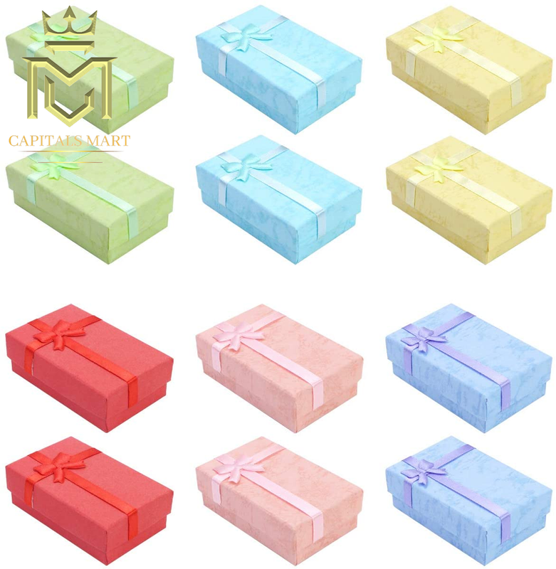 Jewelry Gift Boxes 24 PCS Cardboard Gift Packaging 6 Colors Box DIY jewelry