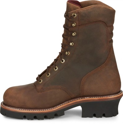 CHIPPEWA CHIPPEWA MEN'S 9" SUPER DNA STEEL TOE WATERPROOF INSULATED LOGGER WORK BOOT BAY