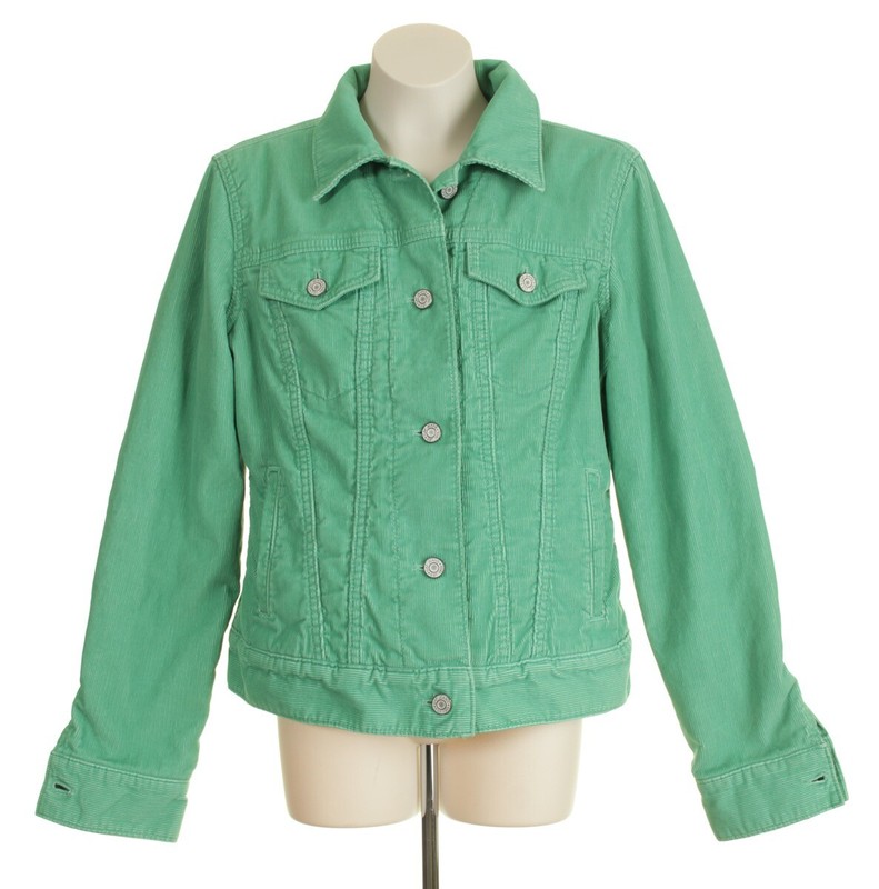 green corduroy trucker jacket
