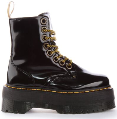 Pre-owned Dr. Martens Dr Martens Vegan Jadon Max Vegan Oxford Zip Platform Womens Boots Black Us 4 - 9