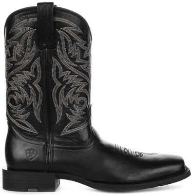 ARIAT ARIAT SPORT HERDSMAN 4LR TECH WESTERN COWBOY MENS BOOTS BLACK US 6- 13